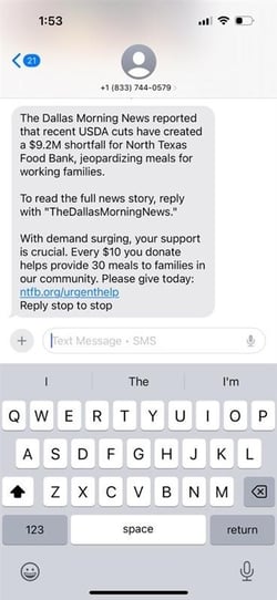 North Texas Food Bank Text